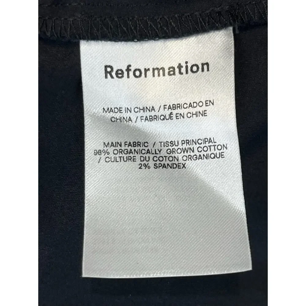 REFORMATION Livvy Two Piece Strapless Linen Top Cotton Midi Skirt Size 10
